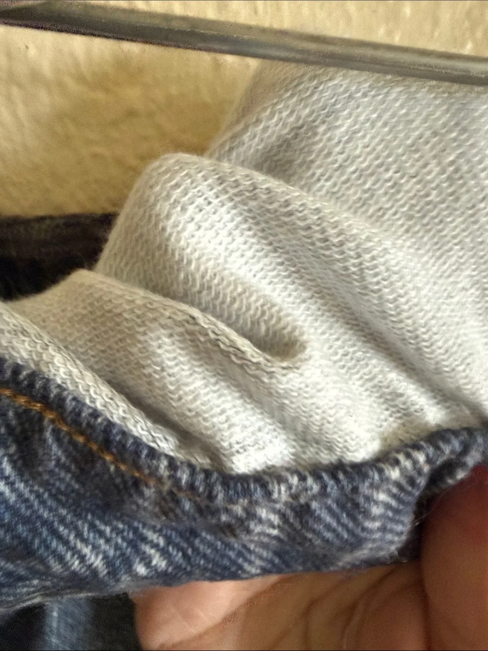 Women’s Relaxed Fit Blue Washed Jean Look pants - Picture 8 of 8